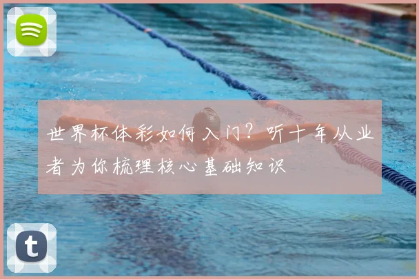 世界杯体彩如何入门?听十年从业者为你梳理核心基础知识